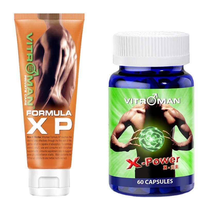 Vitroman Bundle Set 2 with Vitroman Formula XP Gel and Vitroman X-Power